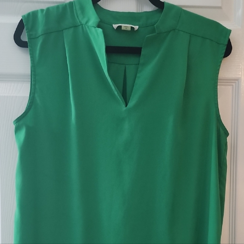 Calvin Klein Vibrant Green Sleeveless Blouse